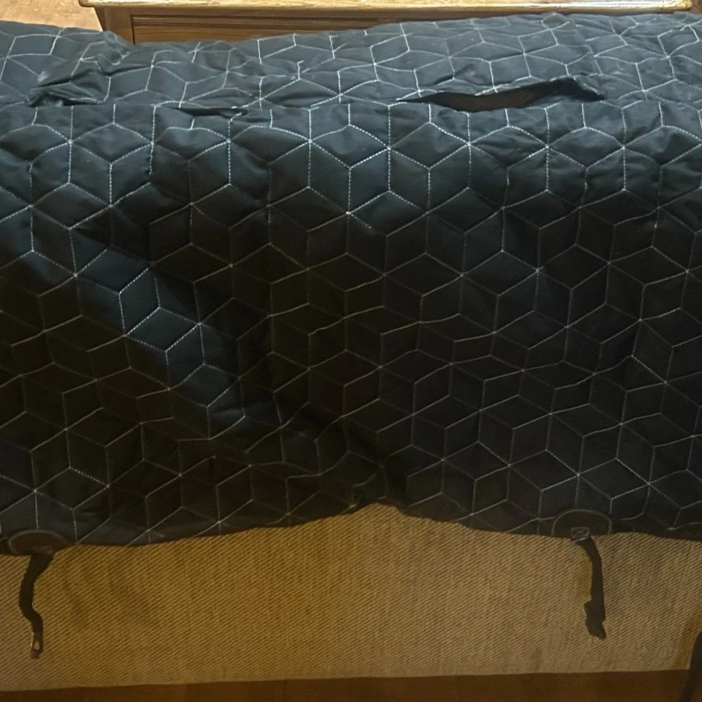 Black Quilted Dog Car Seat Cover